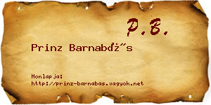 Prinz Barnabás névjegykártya